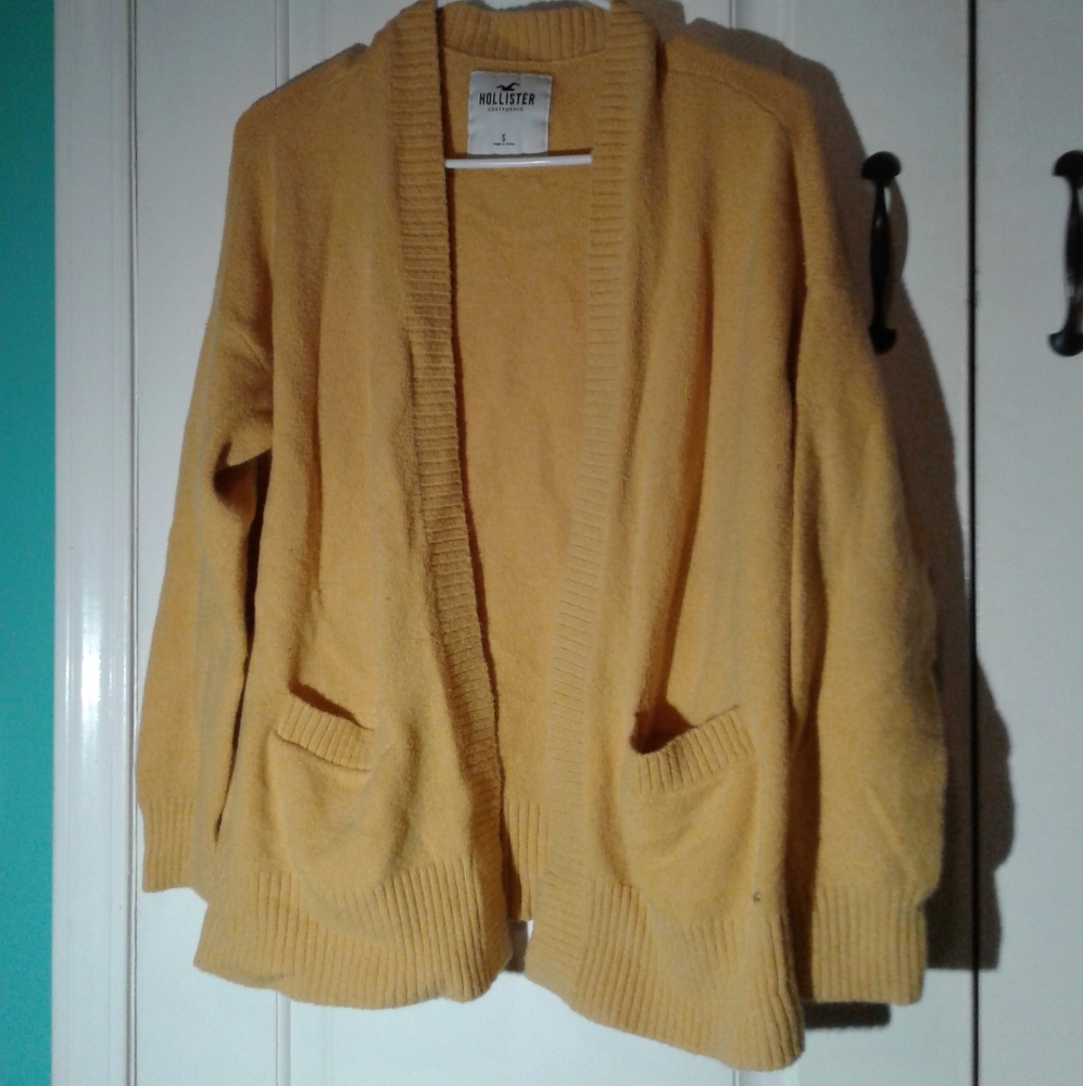 Mustard Yellow Hollister Cardigan (small)